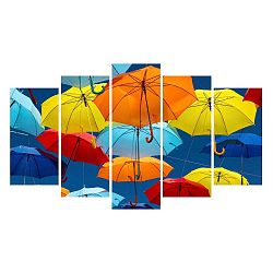 Vícedílný obraz na plátně Multicolor Umbrella