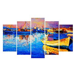 Vícedílný obraz na plátně Port Blue Canvas