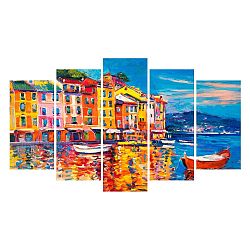 Vícedílný obraz na plátně Port Multicolor Canvas