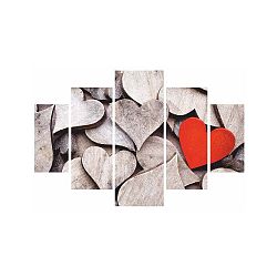 Vícedílný obraz One Red Heart, 92 x 56 cm