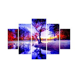 Vícedílný obraz Purple Magic, 92 x 56 cm