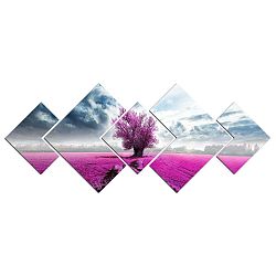 Vícedílný obraz Purple Tree, 120 x 50 cm