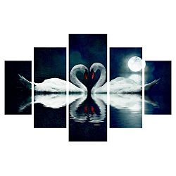 Vícedílný obraz Swan Lake, 92 x 56 cm