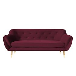 Vínová třímístná pohovka Mazzini Sofas Amelie