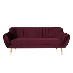Vínová třímístná pohovka Mazzini Sofas Benito