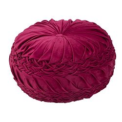 Vínově červený puf Mauro Ferretti Queen, ø 48 cm