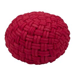 Vínově červený puf Mauro Ferretti Rope, ø 50 cm