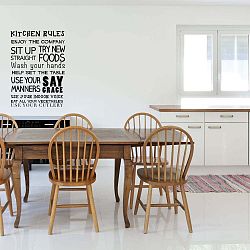 Vinylová samolepka na stěnu Kitchen Rules