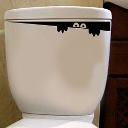 Vinylová samolepka na toaletu Hiding, 30 x 8 cm