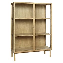 Vitrína Hübsch Oak Display Cabinet, výška 140 cm
