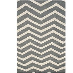 Vlněný koberec Edie Light Grey, 152x243 cm