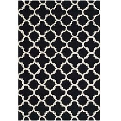 Vlněný koberec Safavieh Bessa Black, 182 x 121 cm