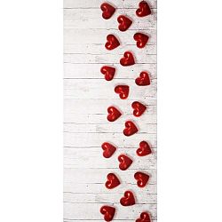 Vysoce odolný koberec Floorita Hearts, 58 x 80 cm