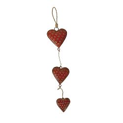 Závěsná dekorace Antic Line Garland Three Hearts