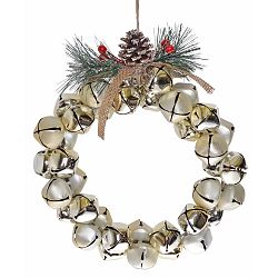 Závěsný dekorativní věnec Ewax Jingle Bells, ⌀ 20 cm