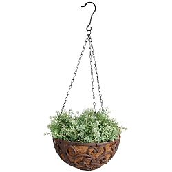 Závěsný litinový koš Esschert Design, průměr 30 cm
