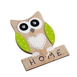 Zelená dřevěná nástěnná dekorace Dakls Owl