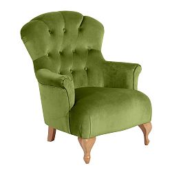 Zelené křeslo Max Winzer Camilla Velvety Velor