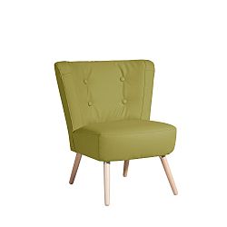 Zelené křeslo Max Winzer Neele Leather Green