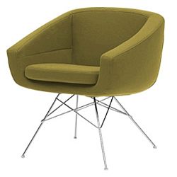 Zelené křeslo Softline Aiko Eco Cotton Lime