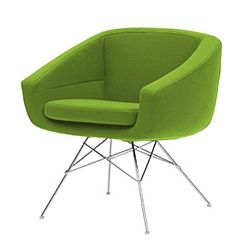 Zelené křeslo Softline Aiko Felt Melange Green