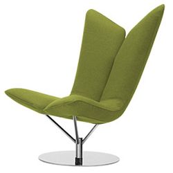 Zelené křeslo Softline Angel Felt Melange Lime