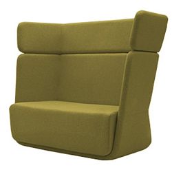 Zelené křeslo Softline Basket Eco Cotton Lime