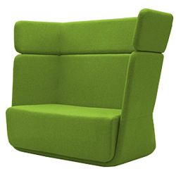 Zelené křeslo Softline Basket Felt Melange Green