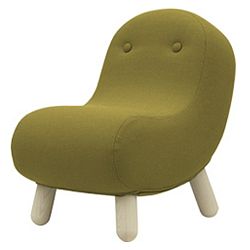 Zelené křeslo Softline Bob Eco Cotton Lime