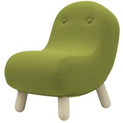 Zelené křeslo Softline Bob Felt Melange Lime