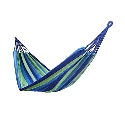 Zeleno-modrá závěsná houpací síť DecoKing Cotpoly