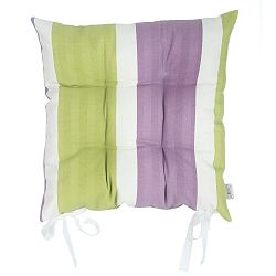 Zelenofialový podsedák Apolena Stripes, 43 x 43 cm