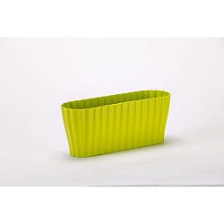 Zelený květináč Plastia Triola, délka 38 cm