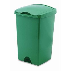 Zelený odpadkový koš s víkem Addis Lift, 50 l