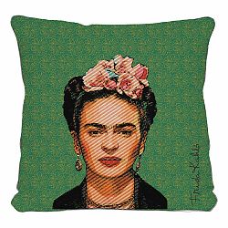 Zelený polštář Madre Selva Frida, 45 x 45 cm