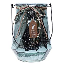 Zelený skleněný svícen Ewax, výška 22 cm