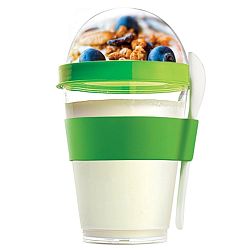 Zelený svačinový kelímek Asobu Yo2GO, 360 ml