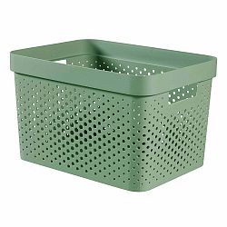 Zelený úložný košík Curver Infinity Dots, 11 l