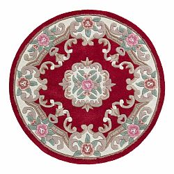 Zelený vlněný koberec Flair Rugs Aubusson, ⌀ 120 cm