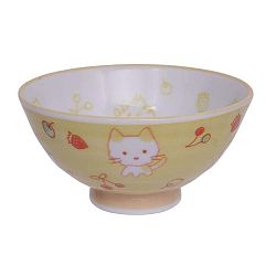 Žlutá miska Tokyo Design Studio Cat, ø 10,5 cm