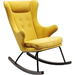 Žluté houpací křeslo ušák Kare Design Oslo