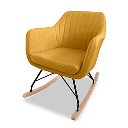 Žluté houpací křeslo VIDA Living Kat