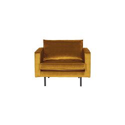 Žluté křeslo BePureHome Rodeo Velvet
