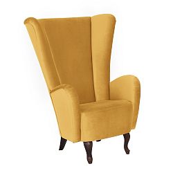 Žluté křeslo Max Winzer Aurora Velvet
