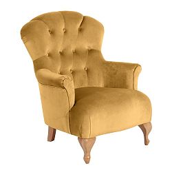 Žluté křeslo Max Winzer Camilla Velvety Velor