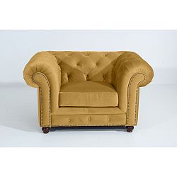 Žluté křeslo Max Winzer Orleans Velvet