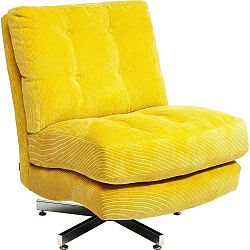 Žluté křeslo na kolečkách Kare Design Cinema