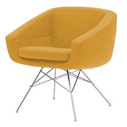 Žluté křeslo Softline Aiko Eco Cotton Yellow