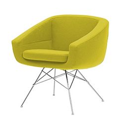 Žluté křeslo Softline Aiko Felt Melange Yellow