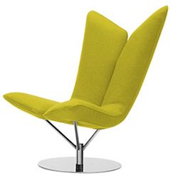 Žluté křeslo Softline Angel Felt Melange Yellow